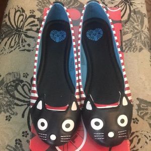 T.U.K. Up Your Alley Cat Striped Flats